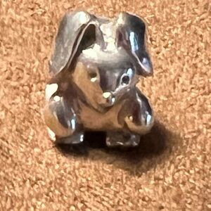 Silver Bunny Figurine for Small Pets